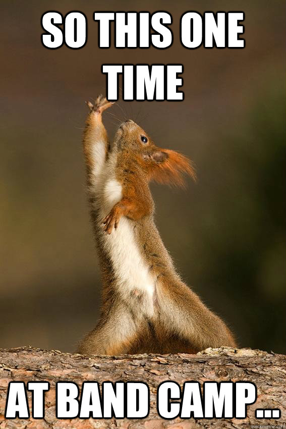 So this one time at band camp...  Shakespeare Squirrel