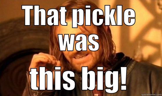THAT PICKLE WAS THIS BIG! Boromir