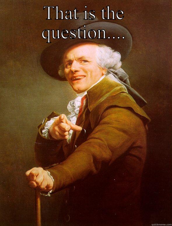 THAT IS THE QUESTION....  Joseph Ducreux