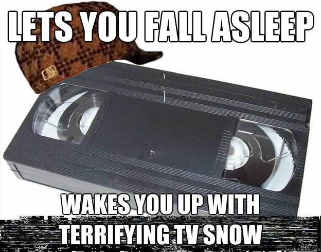lets you fall asleep wakes you up with terrifying tv snow  