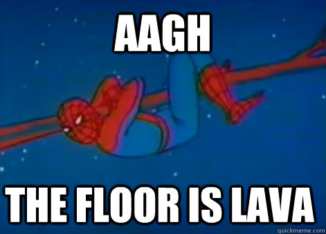 AAGH The floor is lava  60s Spiderman