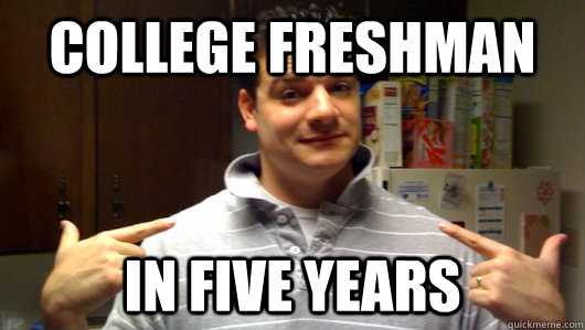 college freshman in five years  5th Year College Senior