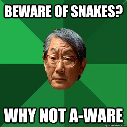 Beware of Snakes? Why not a-ware - Beware of Snakes? Why not a-ware  High Expectations Asian Father