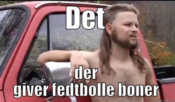 DET DER GIVER FEDTBOLLE BONER Almost Politically Correct Redneck