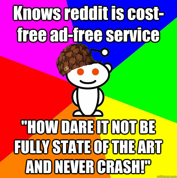 Knows reddit is cost-free ad-free service 