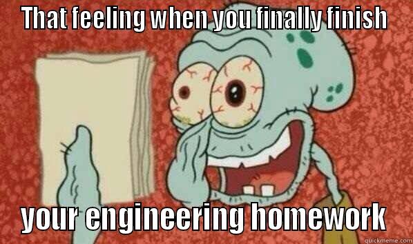 Engineering squidward - THAT FEELING WHEN YOU FINALLY FINISH YOUR ENGINEERING HOMEWORK Misc