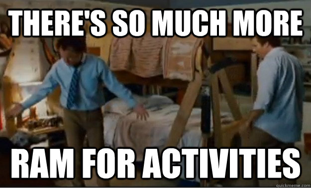 There's so much more  RAM for activities - There's so much more  RAM for activities  Stepbrothers Activities