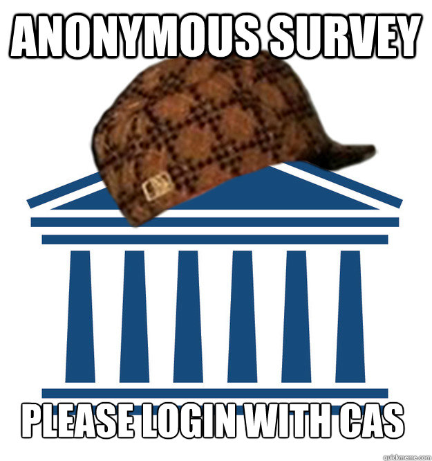 ANONYMOUS SURVEY PLEASE LOGIN WITH CAS  