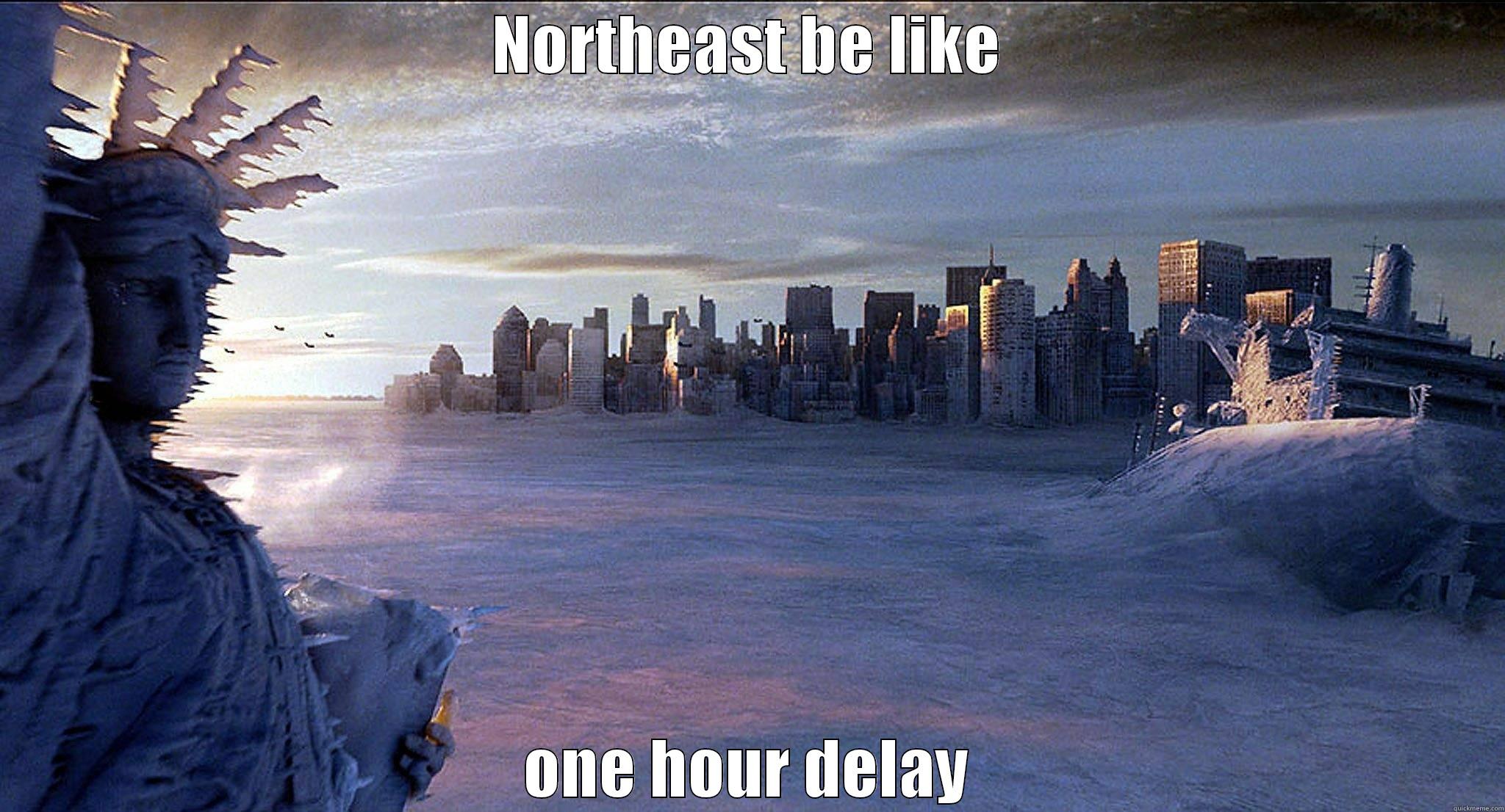 NORTHEAST BE LIKE ONE HOUR DELAY Misc