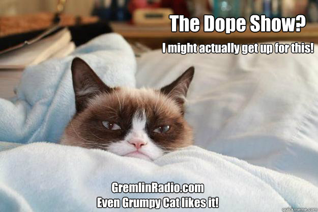 The Dope Show? 
 I might actually get up for this! GremlinRadio.com
Even Grumpy Cat likes it!  