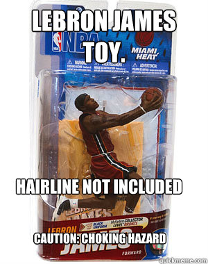 Lebron James Toy.
 Hairline not included Caution: choking hazard  Lebron James Toy