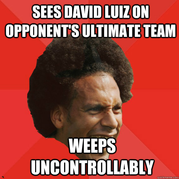 sees david luiz on opponent's ultimate team weeps uncontrollably  Frustrated FIFA Ferdinand