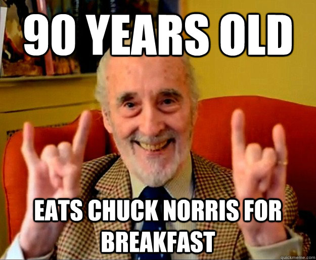 90 years old eats chuck norris for breakfast  