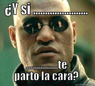 ¿Y SI ....................... ................TE PARTO LA CARA? Matrix Morpheus
