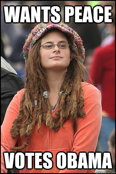 wants peace votes obama  College Liberal