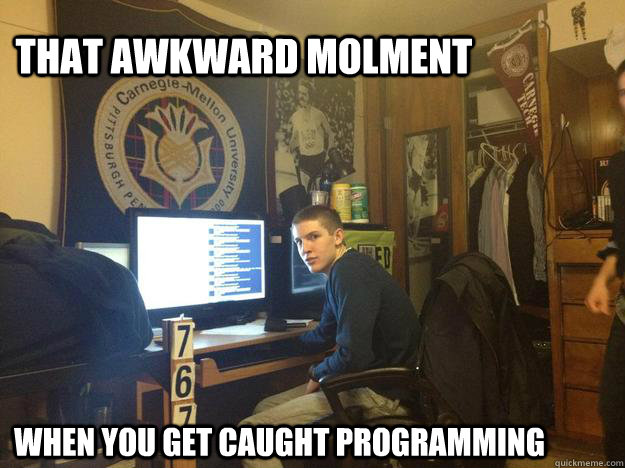 That awkward Molment when you get caught programming - That awkward Molment when you get caught programming  Misc