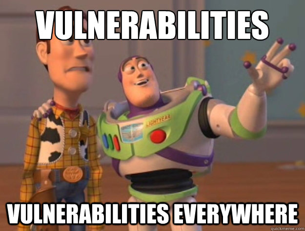 vulnerabilities vulnerabilities everywhere  Buzz Lightyear