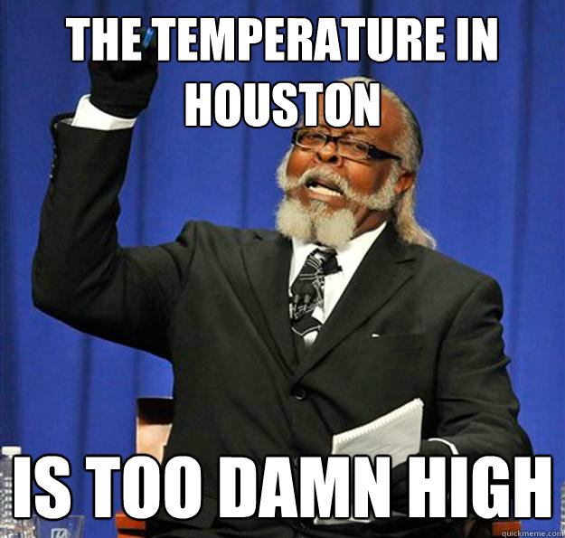 The temperature in houston Is too damn high - The temperature in houston Is too damn high  Jimmy McMillan