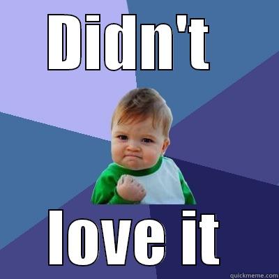 DIDN'T  LOVE IT Success Kid
