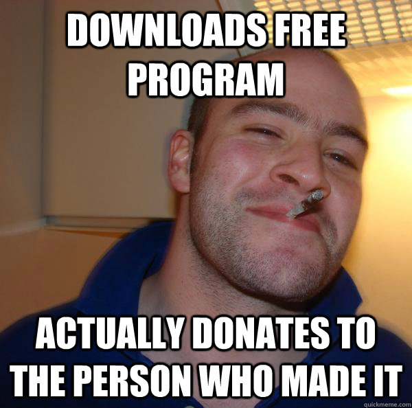 downloads free program actually donates to the person who made it - downloads free program actually donates to the person who made it  Misc