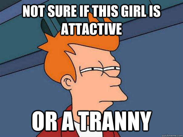 Not sure if this girl is attactive Or a tranny  Futurama Fry