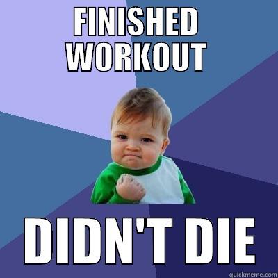 FINISHED WORKOUT    DIDN'T DIE  Success Kid