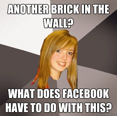 another brick in the wall? what does facebook have to do with this? - another brick in the wall? what does facebook have to do with this?  Musically Oblivious 8th Grader