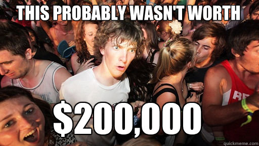 This probably wasn't worth
 $200,000 - This probably wasn't worth
 $200,000  Misc