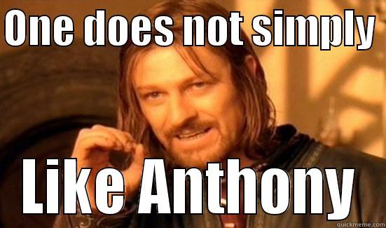 ONE DOES NOT SIMPLY  LIKE ANTHONY Boromir