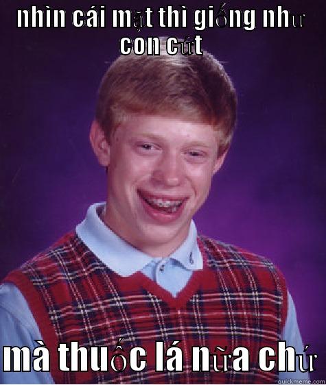 NHÌN CÁI MẶT THÌ GIỐNG NHƯ CON CỨT  MÀ THUỐC LÁ NỮA CHỨ Bad Luck Brian