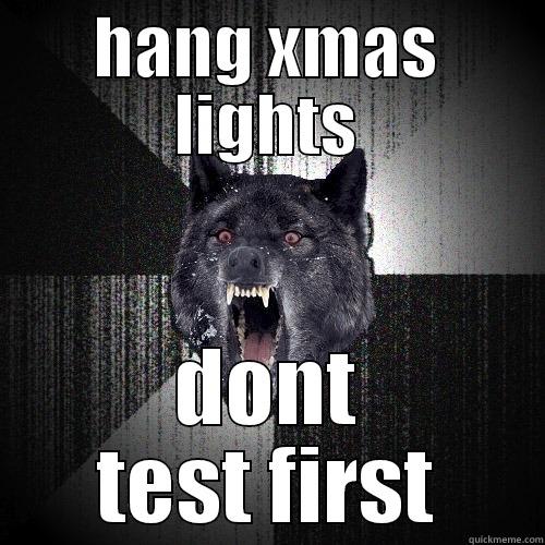 HANG XMAS LIGHTS DONT TEST FIRST Insanity Wolf