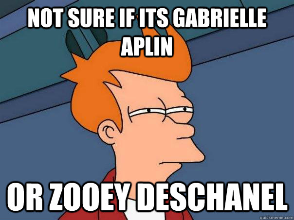 Not sure if its Gabrielle Aplin Or Zooey Deschanel  Futurama Fry