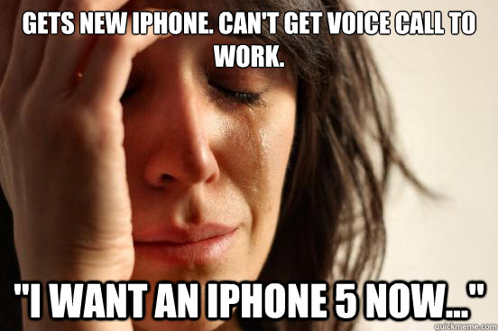 Gets New IPHone. can't get voice call to work. 