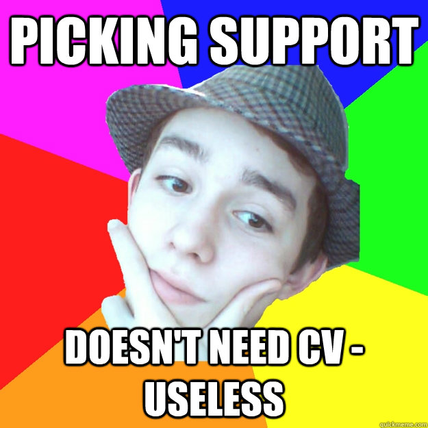 picking support doesn't need cv - useless  Worst LoL Player