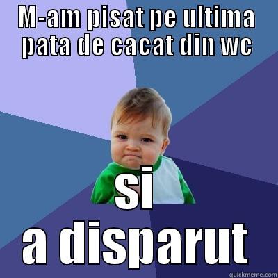 M-AM PISAT PE ULTIMA PATA DE CACAT DIN WC SI A DISPARUT Success Kid