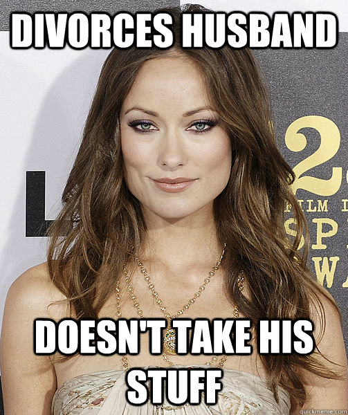 Divorces Husband Doesn't take his stuff  