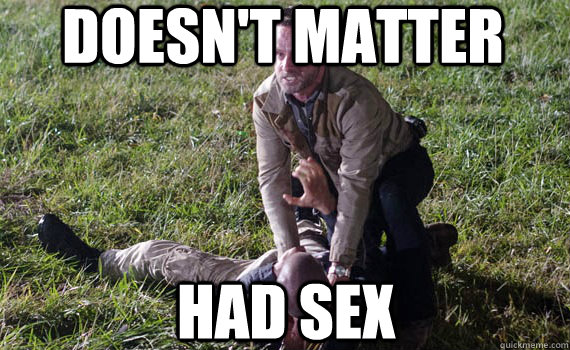 doesn't matter  had sex - doesn't matter  had sex  Walking Dead Gunfight