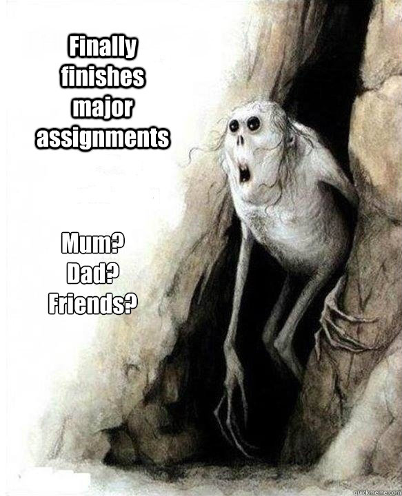 Finally finishes major assignments Mum?
Dad?
Friends? Caption 3 goes here - Finally finishes major assignments Mum?
Dad?
Friends? Caption 3 goes here  Mom Dad Friends