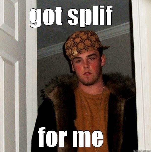 GOT SPLIF  FOR ME  Scumbag Steve