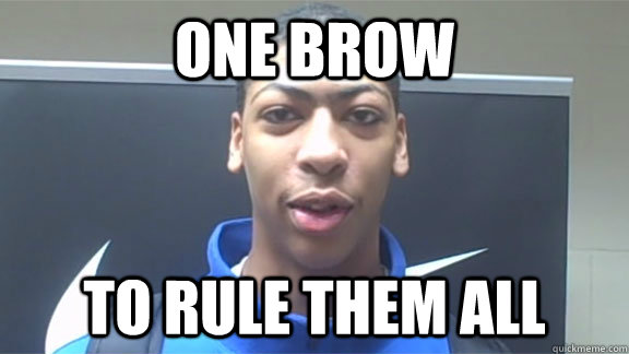 ONE BROW TO RULE THEM ALL  Anthony davis