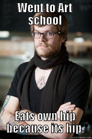 hipster eats hip - WENT TO ART SCHOOL EATS OWN HIP BECAUSE ITS HIP. Hipster Barista