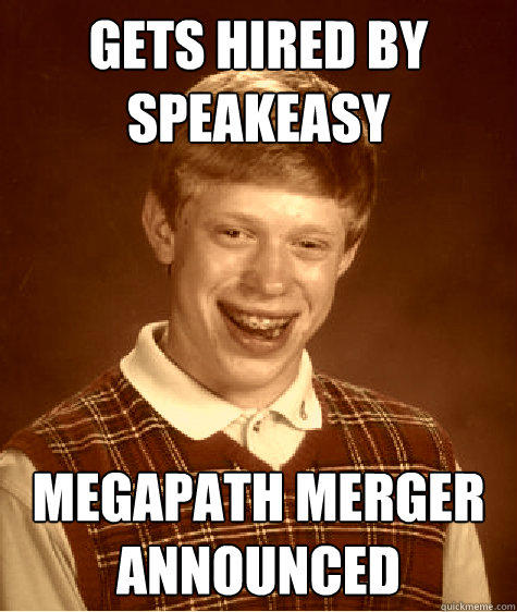 gets hired by speakeasy Megapath merger announced  