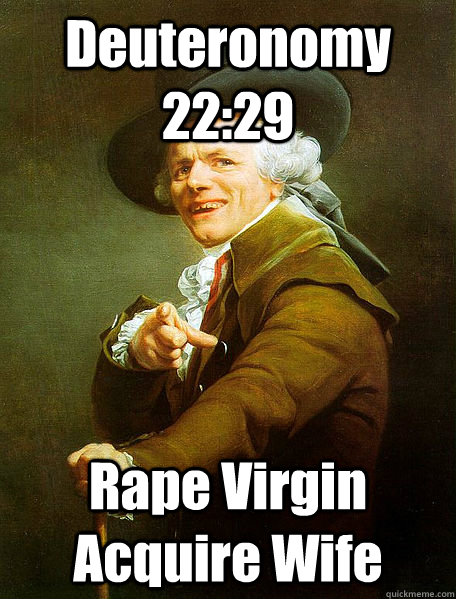 Deuteronomy 22:29 Rape Virgin Acquire Wife  Joseph Decreaux