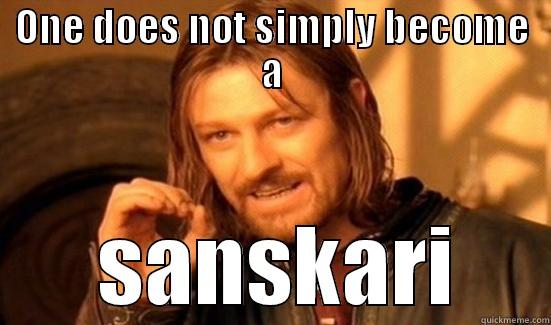 ONE DOES NOT SIMPLY BECOME A  SANSKARI Boromir