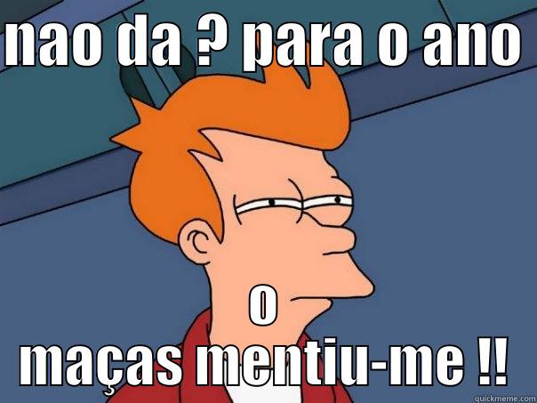 NAO DA ? PARA O ANO  O MAÇAS MENTIU-ME !! Futurama Fry