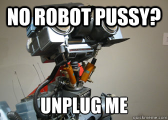 no robot pussy? unplug me  