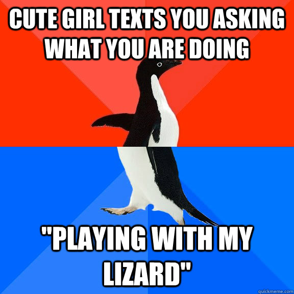 Cute girl texts you asking what you are doing 