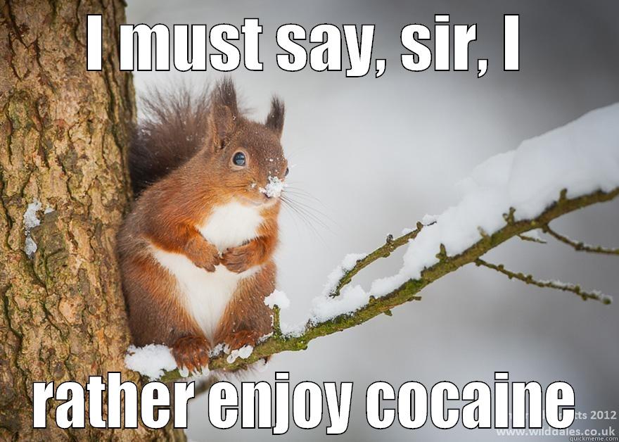 I MUST SAY, SIR, I RATHER ENJOY COCAINE Misc