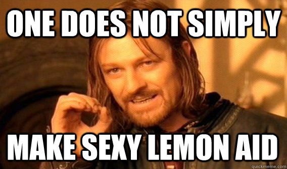 ONE DOES NOT SIMPLY MAKE SEXY LEMON AID   One Does Not Simply