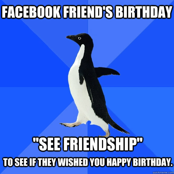Facebook Friend's birthday  
